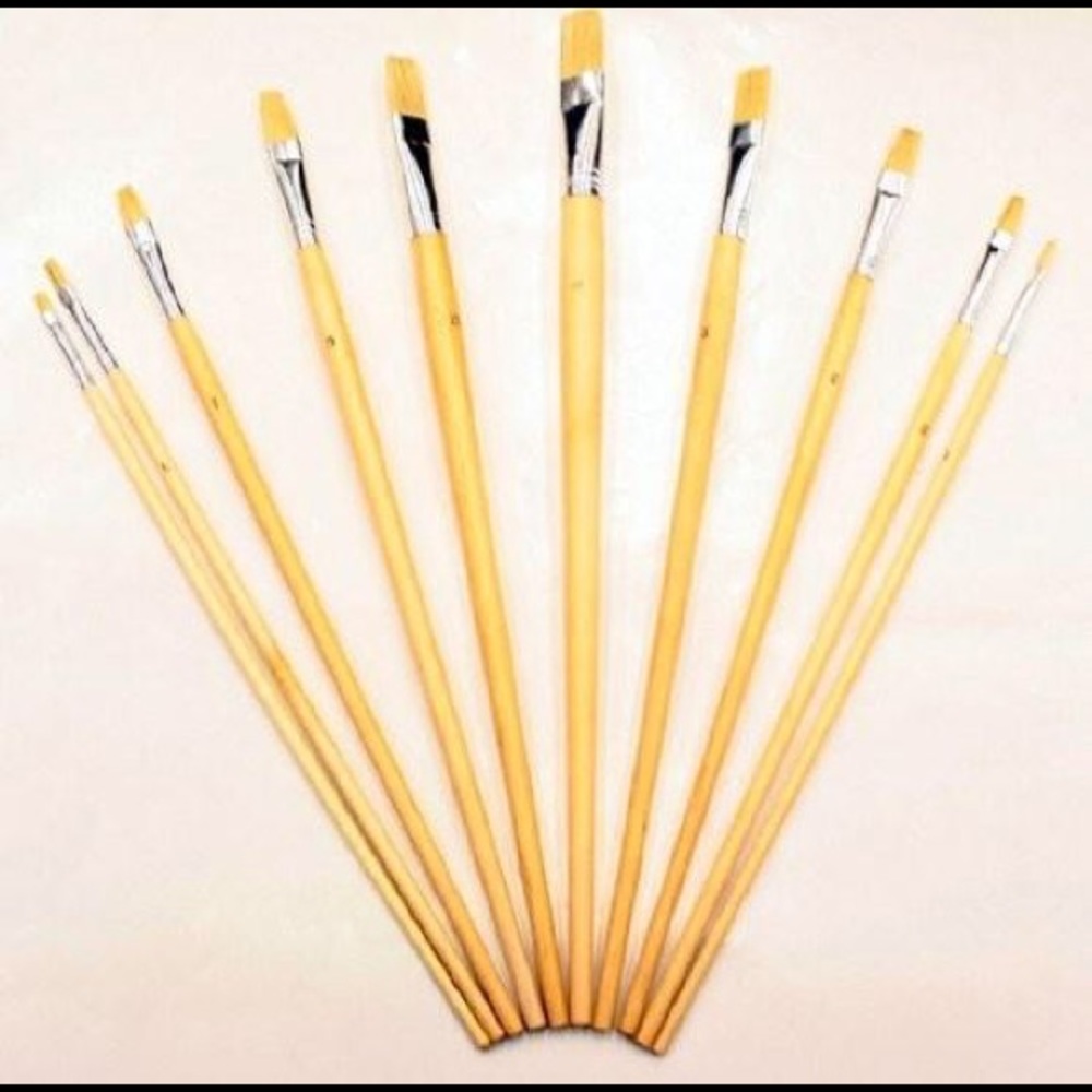 10 Pc Artist Paint Brush Set
